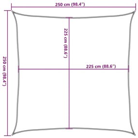 Πανί Σκίασης Κίτρινο 2,5 x 2,5 μ. από HDPE 160 γρ./μ² - Κίτρινο