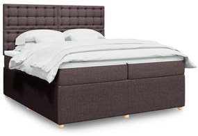 ΚΡΕΒΑΤΙ BOXSPRING ΜΕ ΣΤΡΩΜΑ ΣΚΟΥΡΟ ΚΑΦΕ 200X200 ΕΚ. ΥΦΑΣΜΑΤΙΝΟ 3292180