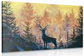 Εικόνα καλλιτεχνική ζωγραφική του δάσους - 60x40