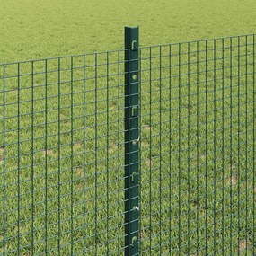 vidaXL Συρματόπλεγμα με Στυλίς 25 x 0,8 m PVC-Επικαλυμμένο Ατσάλι