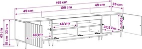 vidaXL 5 Τεμάχια LED Τηλεοπτικού Ντουλαπιού Μαύρο Επεξεργασμένο Ξύλο