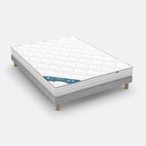 Σετ στρώμα latex και memory foam με υφασμάτινη βάση με τάβλες