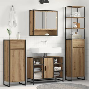 vidaXL Ντουλάπι Μπάνιου Artisan Δρυς 40 x 30 x 100 εκ