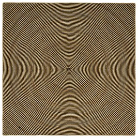 vidaXL Χαλί Φυσικό και Μαύρο 240 x 240 cm Γιούτα