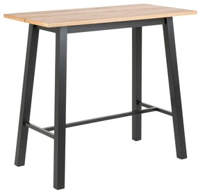 Τραπέζι μπαρ Oakland 256, 105x58x117cm, 27 kg, Φυσικό ξύλο καπλαμά, Πλαστικοποιημένη μοριοσανίδα, Ινοσανίδες μέσης πυκνότητας, Άγρια δρυς, Μαύρο