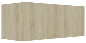 vidaXL Έπιπλα Τηλεόρασης 3 τεμ. Sonoma Δρυς από Επεξ. Ξύλο