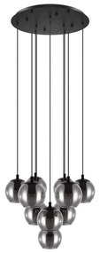 Φωτιστικό Οροφής Κρεμαστό Ariscani 98654 Black-Clear Eglo Metal, Glass
