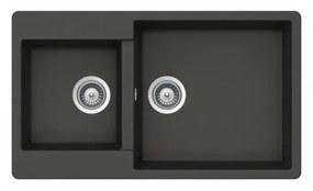Teka Laguna 860 2C TG 3 1/2 Dark Grey Ένθετος Γρανιτένιος Νεροχύτης με 2 γούρνες 90cm