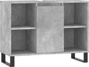 vidaXL Ντουλάπι Μπάνιου Γκρι Σκυροδέματος 80x33x60 εκ. Επεξ. Ξύλο