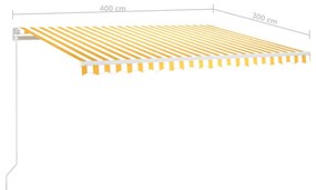 ΤΕΝΤΑ ΣΥΡΟΜΕΝΗ ΧΕΙΡΟΚΙΝΗΤΗ ΜΕ LED ΚΙΤΡΙΝΟ / ΛΕΥΚΟ 400 X 300 ΕΚ. 3068903