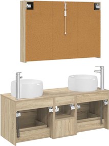 vidaXL Σετ Επίπλων Μπάνιου 4 pcs Sonoma Δρυς