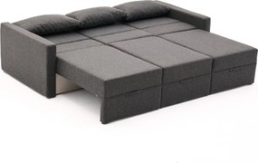 Τριθέσιος Καναπές Κρεβάτι Ανθρακί SAROS 110x230x72