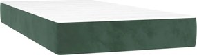 vidaXL Στρώμα με Pocket Springs 80 x 210 x 20 εκ. Σκούρο Πράσινο