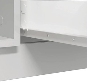 Συρταριέρα με Συρτάρια Λευκή 100,5x35x98,5 εκ. από Επεξ. Ξύλο - Λευκό