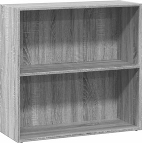 vidaXL Βιβλιοθήκη Γκρι Sonoma 80x30x77 εκ. από Επεξεργ. Ξύλο