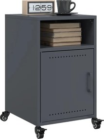 vidaXL Κομοδίνο Ανθρακί 36x39x59 εκ. από Χάλυβα