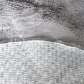 Στρογγυλό Xαλί Γούνινο (Φ100) Ravelia Fluffy Light Grey