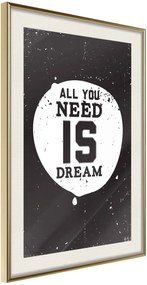 Αφίσα - All You Need - 40x60 - Χρυσό - Με πασπαρτού