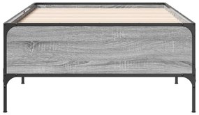 vidaXL Πλαίσιο Κρεβατιού Γκρι Sonoma 75x190 εκ. Επεξ. Ξύλο &amp; Μέταλλο