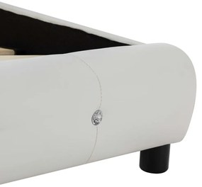 vidaXL Πλαίσιο Κρεβατιού Λευκό 160 x 200 εκ. από Συνθετικό Δέρμα