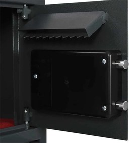 vidaXL Ψηφιακό Ασφαλές Σκούρο γκρι 35 x 31 x 80 εκ. Ατσάλι