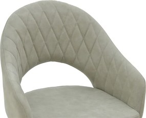 Πολυθρόνα Macie pakoworld ύφασμα antique γκρι-μαύρο 58x50x85εκ