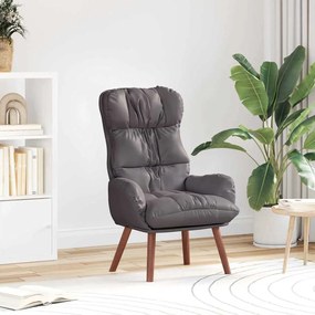 vidaXL Χαλαρωτική Πολυθρόνα Γκρι Συνθετικό Δέρμα