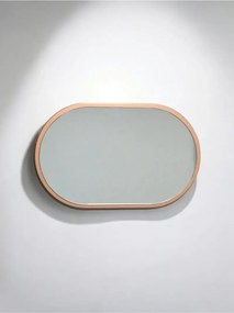 Stewehome Οβάλ καθρέφτης τοίχου με χρυσό πλαίσιο 40x27 cm