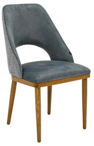 Καρέκλα τραπεζαρίας Fylliana Castel denim χρώμα 50x56x93 εκ. 2αδα