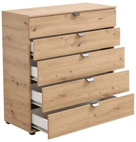 Κομότα - Συρταριέρα Duero 5F 90 Artisan Oak 90x40x95 εκ. 90x40x95 εκ.