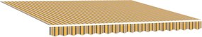 vidaXL Αναδιπλούμενη τέντα Πολύχρωμο 400 x 350 εκ Ύφασμα και αλουμίνιο