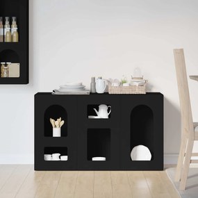 vidaXL Πλαϊνό γραφείο ELST Μαύρο 100 x 35 x 59 εκ Επεξεργασμένο ξύλο
