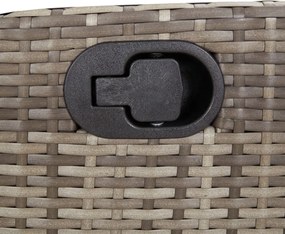 vidaXL Σετ Τραπεζαρίας Κήπου 7 τεμ. Γκρι Συνθ. Ρατάν με Μαξιλάρια