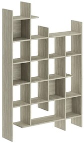 Βιβλιοθήκη Manco Megapap χρώμα travertine 122x25,5x188εκ.
