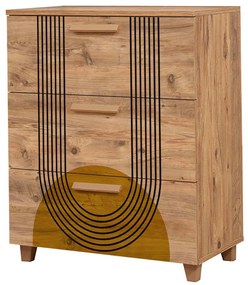 Συρταριέρα Leva Gravis Sun 80x43x95cm Multi