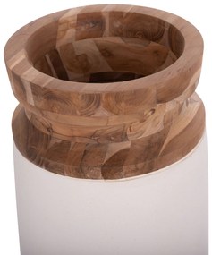ΔΙΑΚΟΣΜΗΤΙΚΟ ΒΑΖΟ ΔΑΠΕΔΟΥ LINTER HM4662.02S FIBER CEMENT ΛΕΥΚΟ--ΞΥΛΟ ΤΕΑΚ Φ34x60Υεκ.