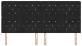 vidaXL Κεφαλάρι LED με φώτα λωρίδας LED Argyle Μαύρο 100 cm Βελούδο