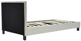 Κρεβάτι Nevil pakoworld 100x200 PU χρώμα λευκό ματ