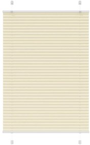 vidaXL Πλισέ περσίδα Κρέμα 100x150 cm Πλάτος υφάσματος 99,4 cm