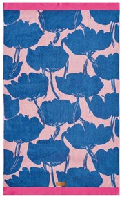 Πετσέτα Θαλάσσης Βελουτέ Jackie Blue-Pink Kentia Θαλάσσης 80x160cm 100% Cotton
