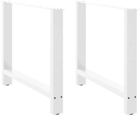 Πόδια Τραπεζαρίας 2 τεμ. Λευκά 100x(72-73) εκ. Ατσάλι