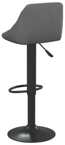 vidaXL Σκαμπό Μπαρ 2 τεμ. Σκούρο Γκρι Βελούδινα