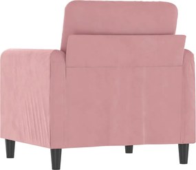 vidaXL Πολυθρόνα Ροζ 60 εκ. Βελούδινη