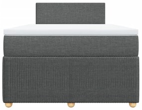 ΚΡΕΒΑΤΙ BOXSPRING ΜΕ ΣΤΡΩΜΑ ΣΚΟΥΡΟ ΓΚΡΙ 120X200 ΕΚ. ΥΦΑΣΜΑΤΙΝΟ 3287417