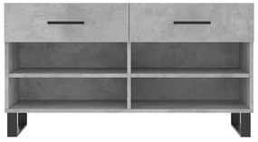 vidaXL Παπουτσοθήκη Γκρι Σκυρ. 102x35x55 εκ. από Επεξεργασμένο Ξύλο