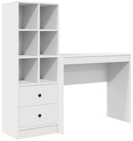 vidaXL Γραφείο με αποθηκευτικό χώρο 2 pcs Λευκό 90 x 40 x 76 εκ.