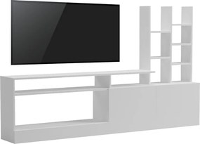 Σύνθετο σαλονιού Seruno pakoworld λευκό 170x25x100εκ