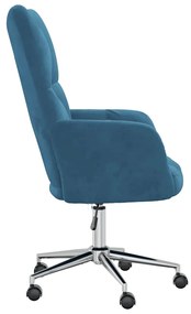 vidaXL Πολυθρόνα Relax Μπλε Βελούδινη