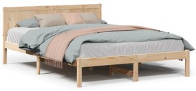 vidaXL Σκελετός Κρεβατιού Καφέ 140 x 200 cm Μασίφ ξύλο πεύκου