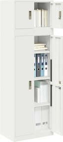 vidaXL Ντουλάπι αποθήκευσης 2 τμχ. 60 x 40 x 180 εκ Ατσάλι Κλειδώσιμο